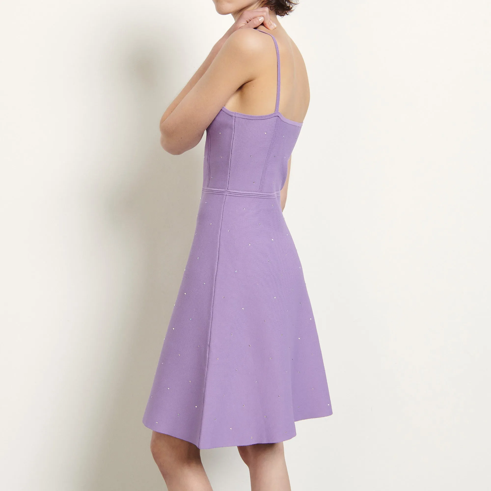 Robe en maille à bretelles
