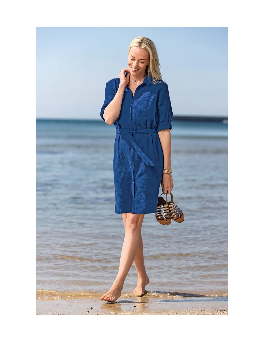 Robe en tissu gaze de coton