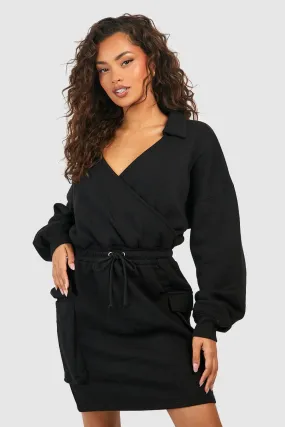 Robe portefeuille cargo nouée