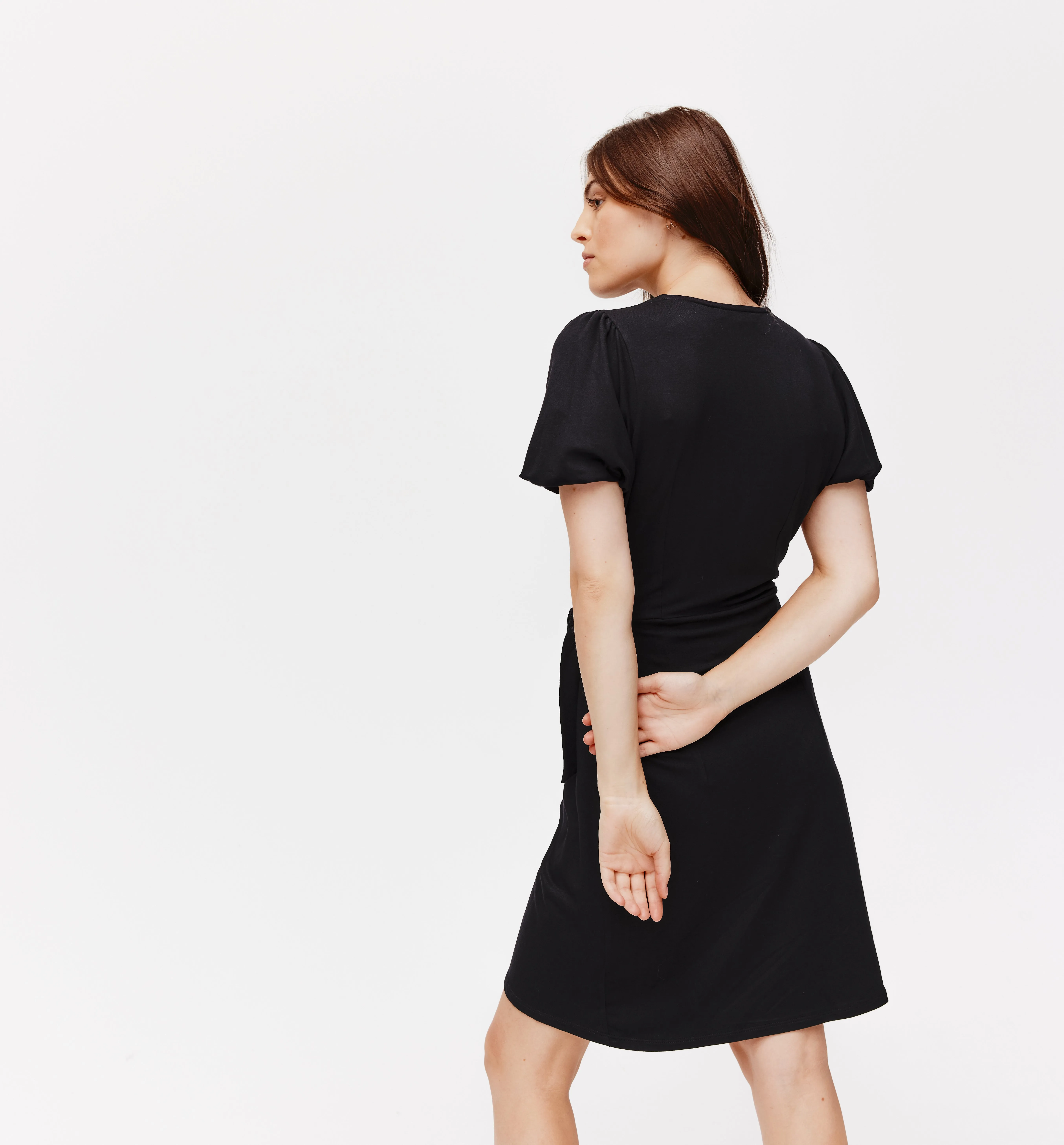 ROBE PORTEFEUILLE FEMME - Noir