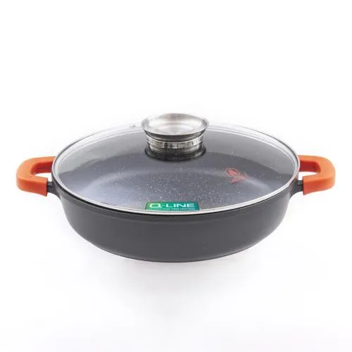 Sautoir noir 36cm revêtement céramique - 