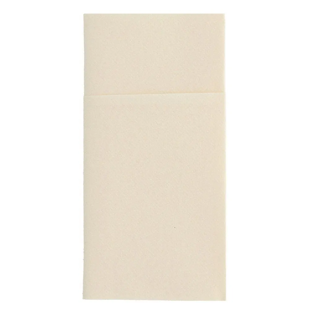 Serviette-étui pour couverts intissé ivoire