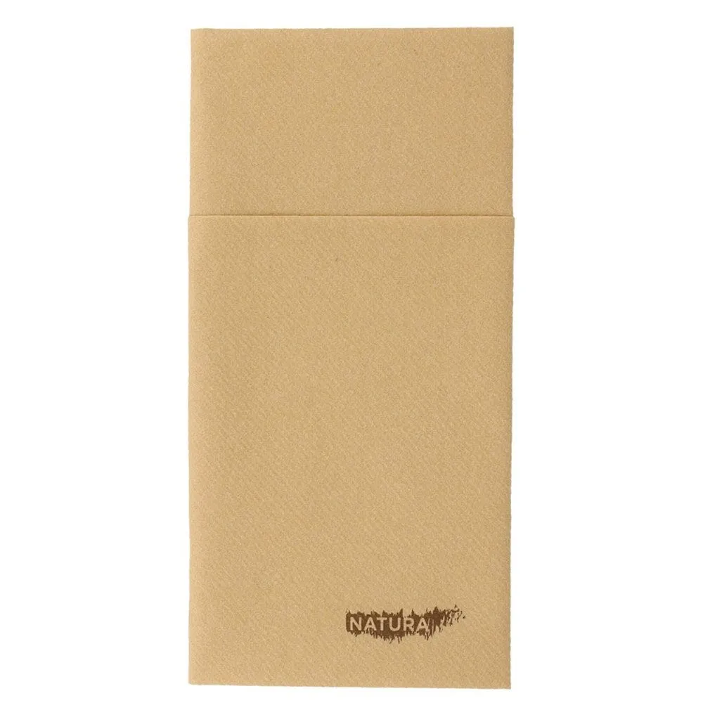 Serviette-étui pour couverts intissé kraft 40x40cm - par 700