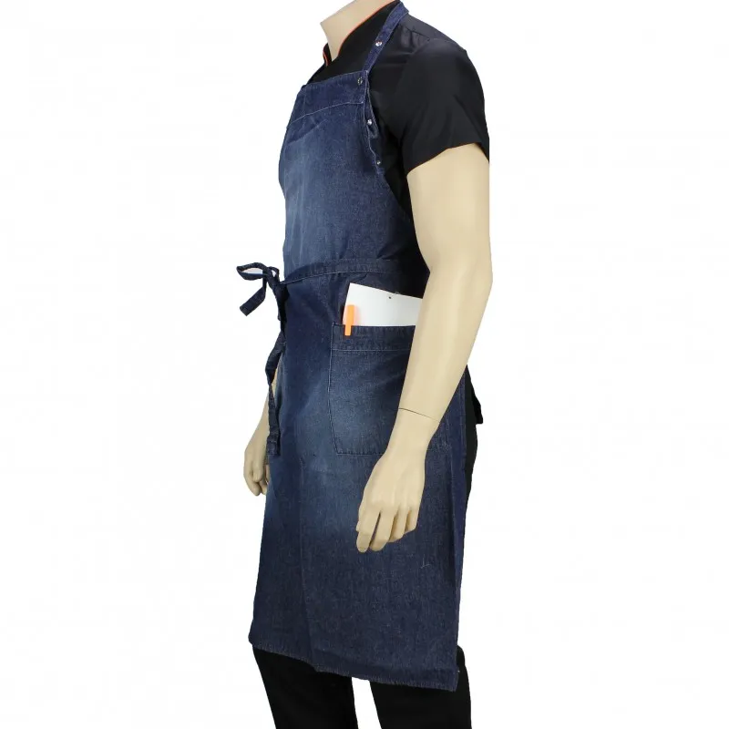 TABLIER SERVEUR JEAN AVEC BAVETTE