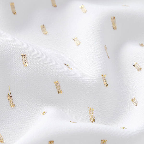 Tissu en viscose gouttes scintillantes – blanc