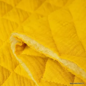 Tissu Matelassé Double Gaze Oeko tex - Moutarde