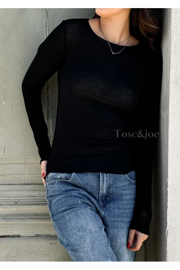 Top Alex Cachemire Noir