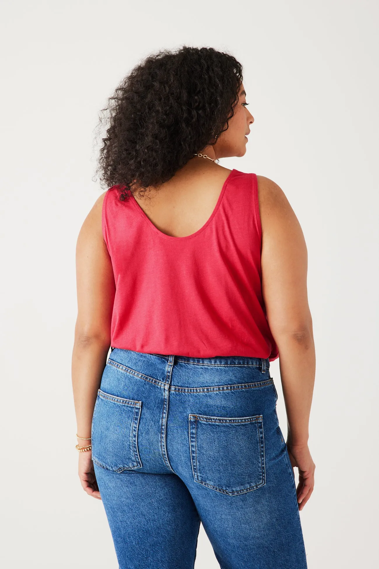 Top à fines bretelles Femme - Framboise