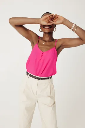 Top à fines bretelles Femme - Rose