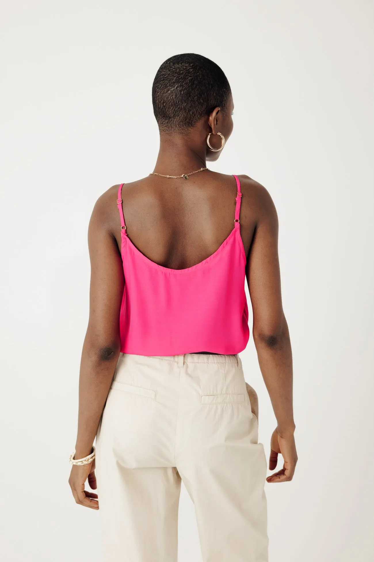 Top à fines bretelles Femme - Rose