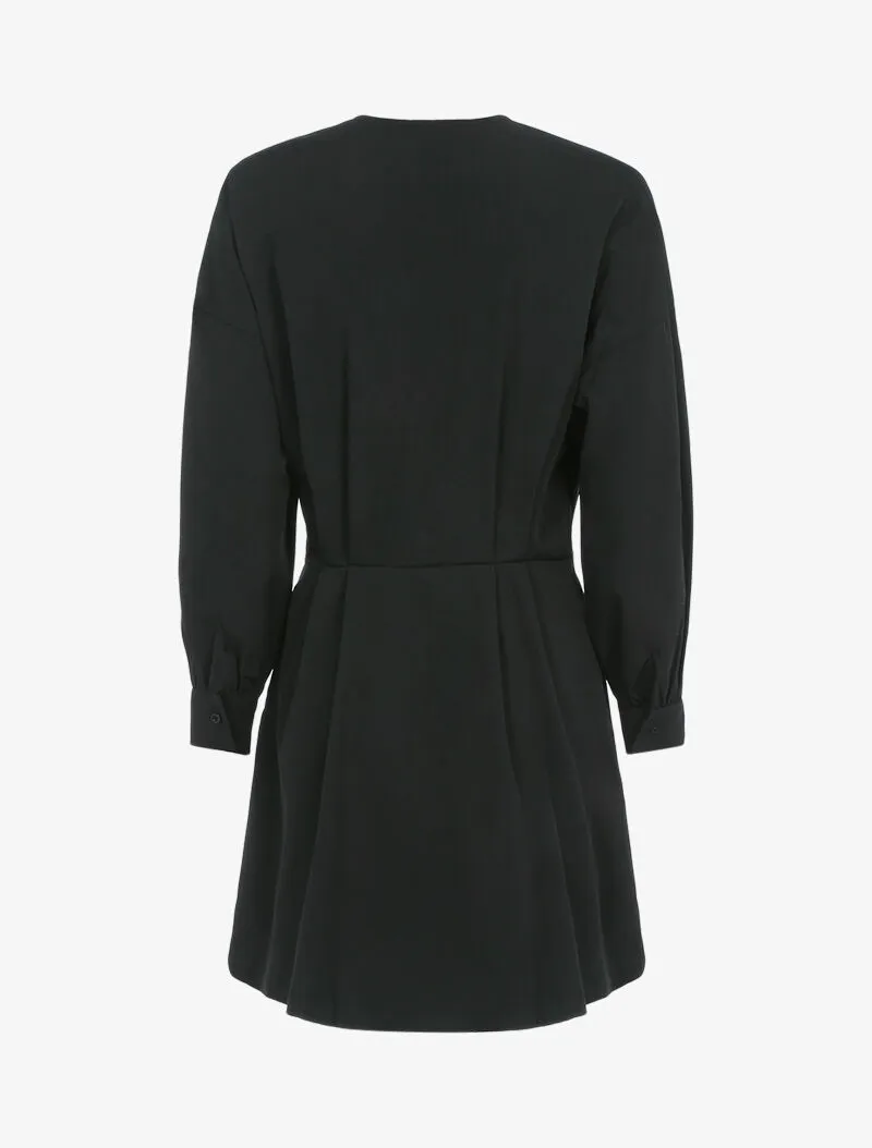 Tunique style robe chemise - noir