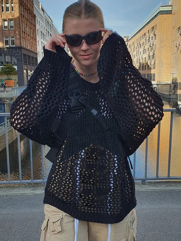 Violette  | Pull en crochet Optez pour le look grunge