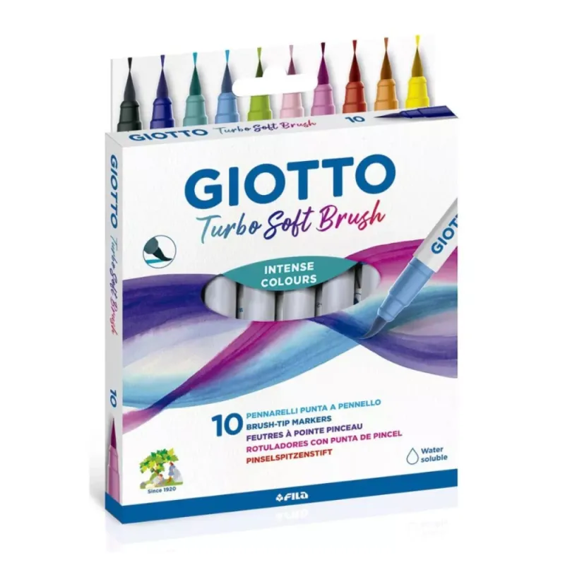 Étui 10 feutres Turbo Soft Brush Giotto - pour enfants
