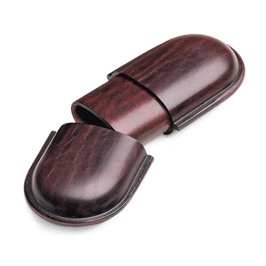 Étui à lunettes en cuir de vache